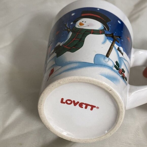 Christmas Mugs Lot Of 2 Coffee Hot Chocolate Cups Lovett Snowman, Santa ceramic - Picture 10 of 13